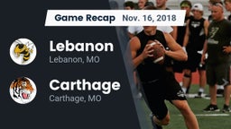 Recap: Lebanon  vs. Carthage  2018
