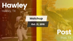 Matchup: Hawley vs. Post  2016