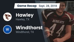 Recap: Hawley  vs. Windthorst  2018