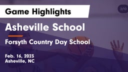 Asheville School vs Forsyth Country Day School Game Highlights - Feb. 16, 2023