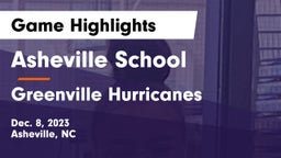 Asheville School vs Greenville Hurricanes Game Highlights - Dec. 8, 2023