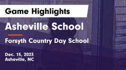 Asheville School vs Forsyth Country Day School Game Highlights - Dec. 15, 2023