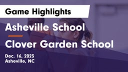 Asheville School vs Clover Garden School Game Highlights - Dec. 16, 2023