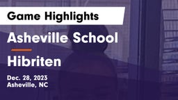 Asheville School vs Hibriten  Game Highlights - Dec. 28, 2023