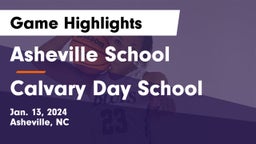 Asheville School vs Calvary Day School Game Highlights - Jan. 13, 2024