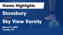 Stansbury  vs Sky View  Varsity Game Highlights - March 8, 2024