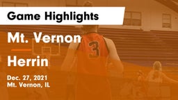 Mt. Vernon  vs Herrin  Game Highlights - Dec. 27, 2021
