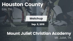 Matchup: Houston County vs. Mount Juliet Christian Academy  2016