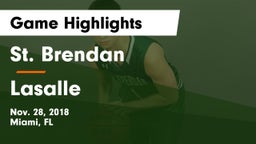 St. Brendan  vs Lasalle Game Highlights - Nov. 28, 2018