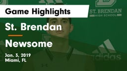 St. Brendan  vs Newsome  Game Highlights - Jan. 3, 2019