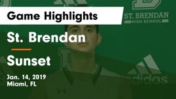 St. Brendan  vs Sunset  Game Highlights - Jan. 14, 2019