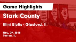 Stark County  vs Illini Bluffs  - Glasford, Il. Game Highlights - Nov. 29, 2018