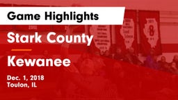 Stark County  vs Kewanee  Game Highlights - Dec. 1, 2018