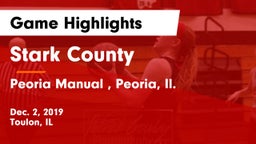 Stark County  vs Peoria Manual , Peoria, Il. Game Highlights - Dec. 2, 2019