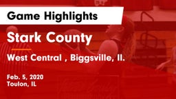 Stark County  vs West Central , Biggsville, Il. Game Highlights - Feb. 5, 2020