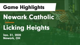 Newark Catholic  vs Licking Heights Game Highlights - Jan. 31, 2020