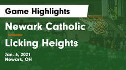 Newark Catholic  vs Licking Heights  Game Highlights - Jan. 6, 2021