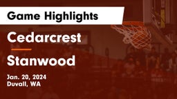 Cedarcrest  vs Stanwood  Game Highlights - Jan. 20, 2024