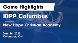 KIPP Columbus  vs New Hope Christian Academy Game Highlights - Jan. 24, 2020