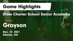 Drew Charter School Senior Academy  vs Grayson  Game Highlights - Nov. 27, 2021