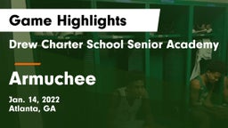 Drew Charter School Senior Academy  vs Armuchee  Game Highlights - Jan. 14, 2022