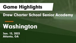 Drew Charter School Senior Academy  vs Washington  Game Highlights - Jan. 13, 2023