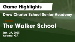 Drew Charter School Senior Academy  vs The Walker School Game Highlights - Jan. 27, 2023