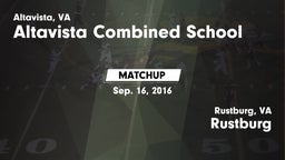 Matchup: Altavista Combined S vs. Rustburg  2016