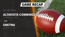 Recap: Altavista Combined School  vs. Gretna  2016