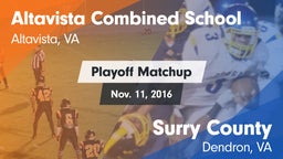 Matchup: Altavista Combined S vs. Surry County  2015