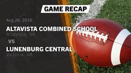 Recap: Altavista Combined School  vs. Lunenburg Central  2016