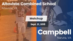 Matchup: Altavista Combined S vs. Campbell  2018