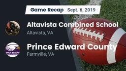 Recap: Altavista Combined School  vs. Prince Edward County  2019