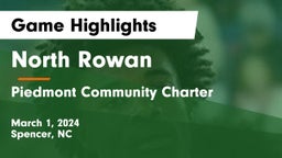 North Rowan  vs Piedmont Community Charter Game Highlights - March 1, 2024