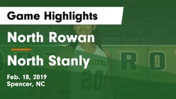 North Rowan  vs North Stanly Game Highlights - Feb. 18, 2019