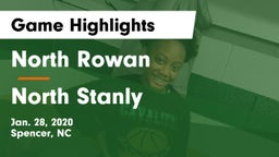 North Rowan  vs North Stanly Game Highlights - Jan. 28, 2020