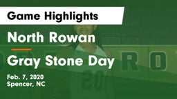 North Rowan  vs Gray Stone Day  Game Highlights - Feb. 7, 2020