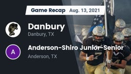 Recap: Danbury  vs. Anderson-Shiro Junior-Senior  2021