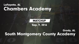 Matchup: Chambers Academy vs. South Montgomery County Academy  2016