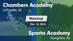 Matchup: Chambers Academy vs. Sparta Academy  2016