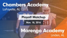 Matchup: Chambers Academy vs. Marengo Academy  2016