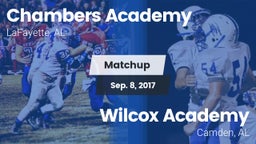 Matchup: Chambers Academy vs. Wilcox Academy  2017