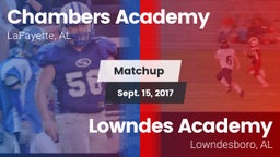 Matchup: Chambers Academy vs. Lowndes Academy  2017