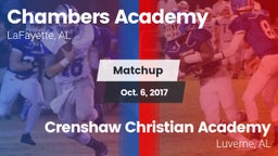 Matchup: Chambers Academy vs. Crenshaw Christian Academy  2017