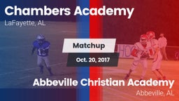 Matchup: Chambers Academy vs. Abbeville Christian Academy  2017