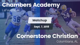 Matchup: Chambers Academy vs. Cornerstone Christian  2018