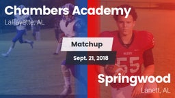 Matchup: Chambers Academy vs. Springwood  2018