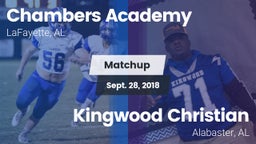 Matchup: Chambers Academy vs. Kingwood Christian  2018