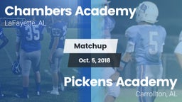 Matchup: Chambers Academy vs. Pickens Academy  2018