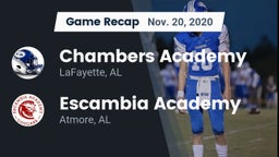 Recap: Chambers Academy  vs. Escambia Academy  2020